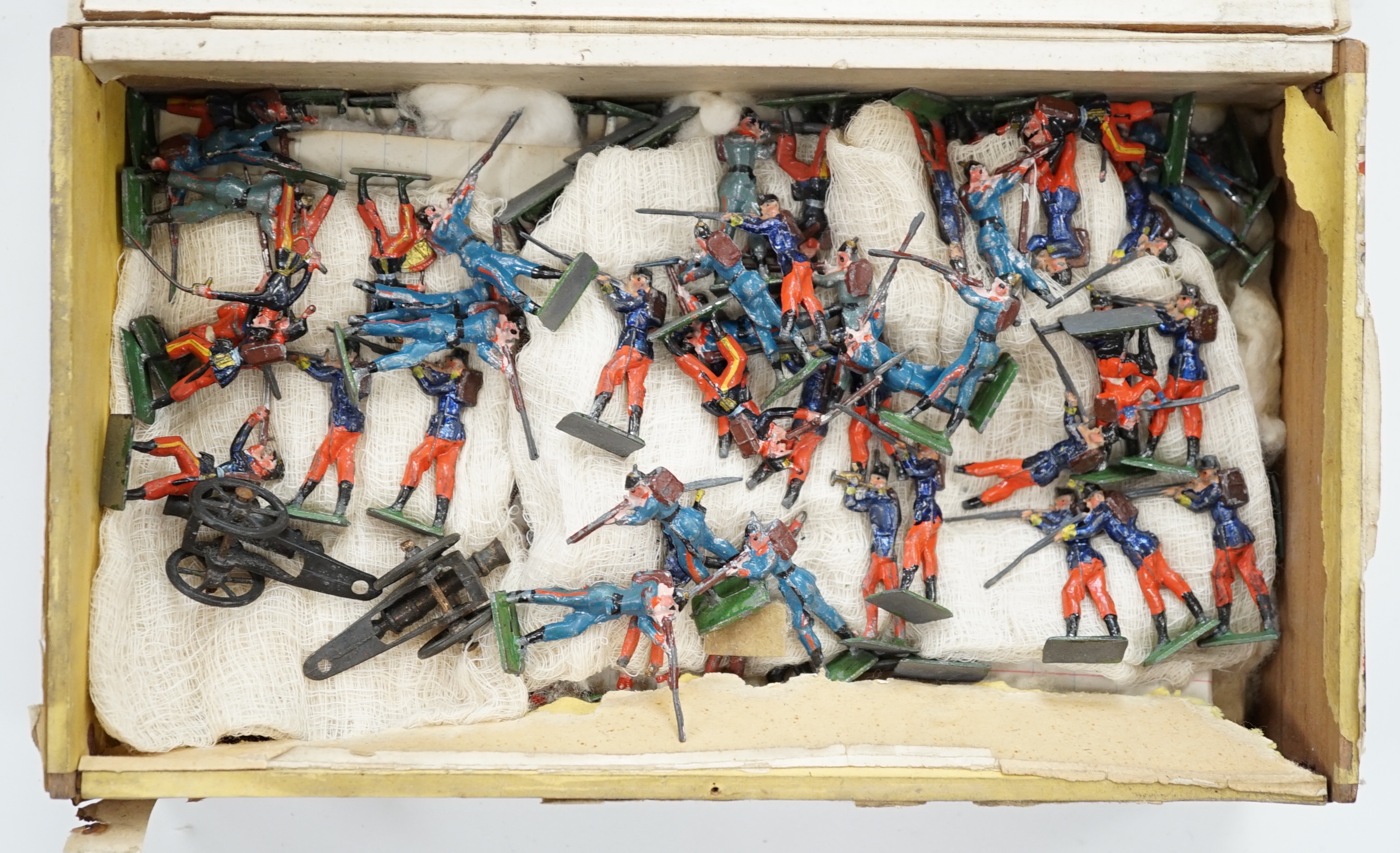 A collection of early 30mm German produced soldiers including 3d examples and flat/semi-flat