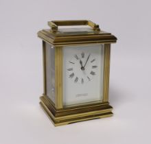 A Garrard & Co. brass cased carriage clock, 15cm