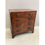 A small George IV mahogany four drawer chest, width 76cm, depth 42cm, height 80cm