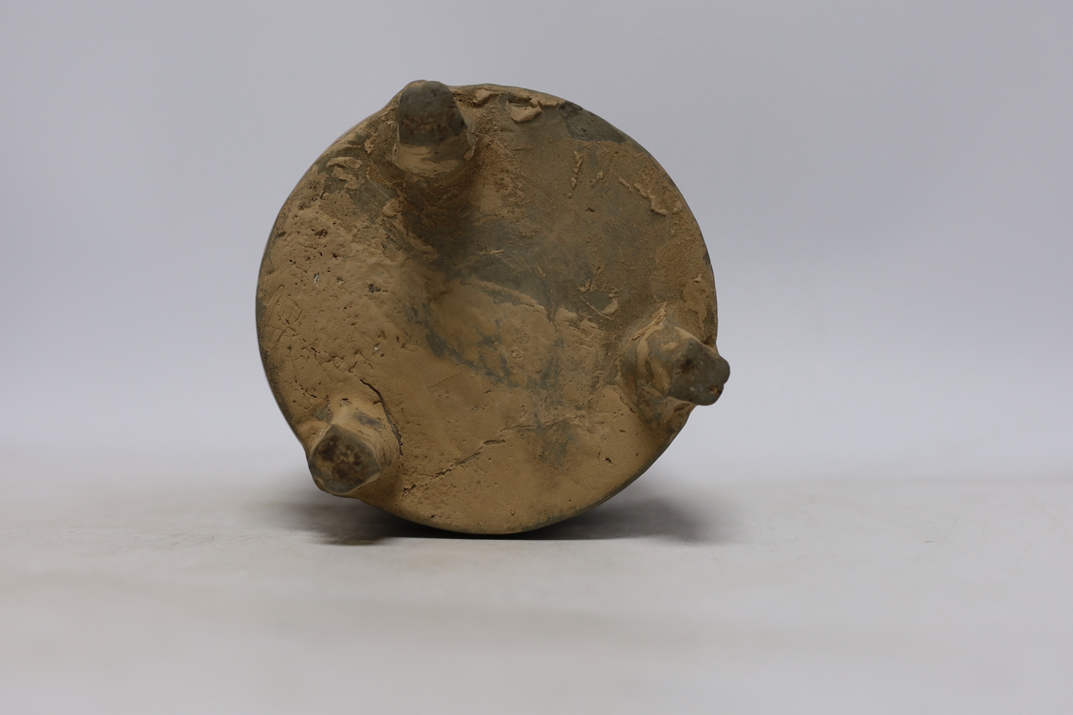 A Chinese grey pottery granary jar, Han dynasty, 22cm high - Image 4 of 4