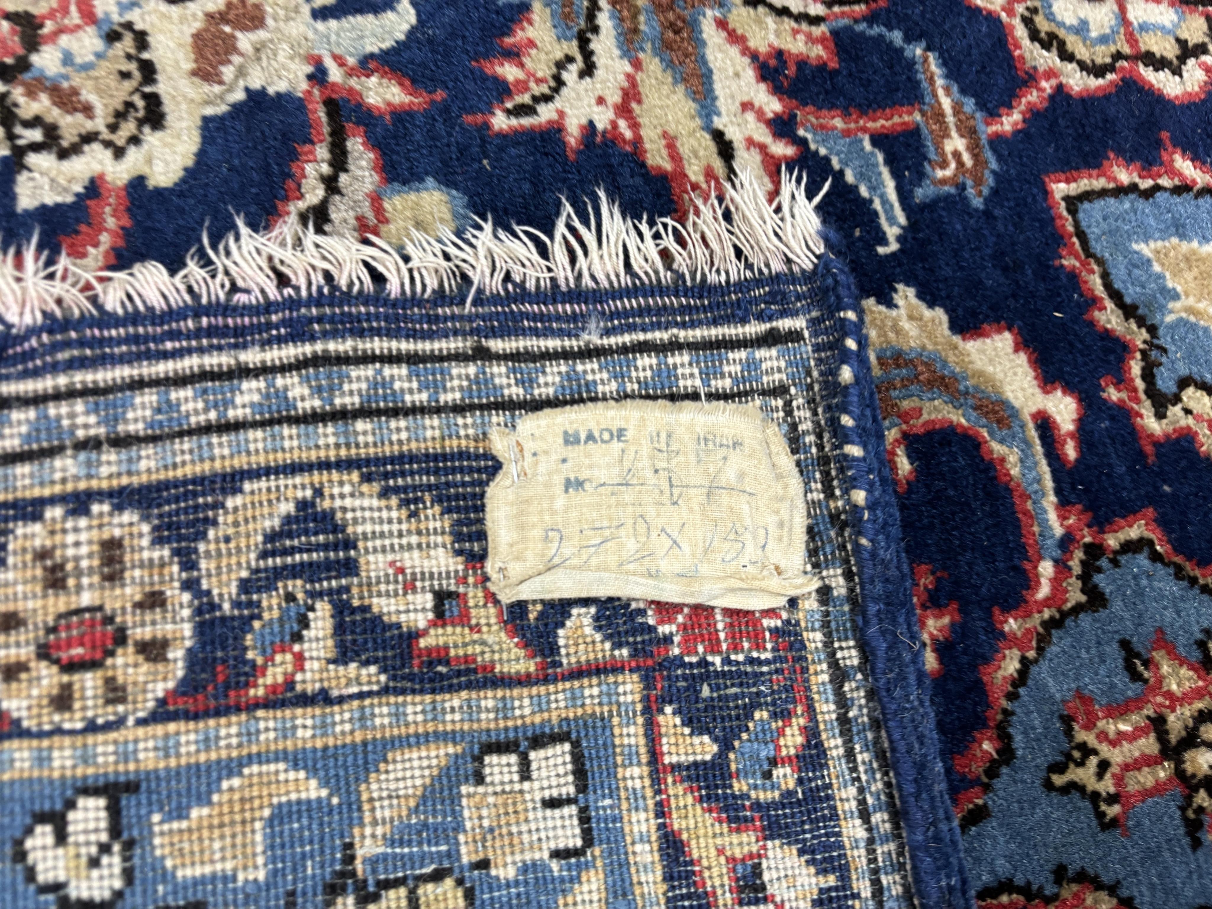 A North West Persian blue ground carpet, 270 x 158cm - Bild 3 aus 3