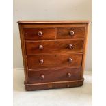 A Victorian mahogany chest, width 106cm, depth 50cm, height 114cm