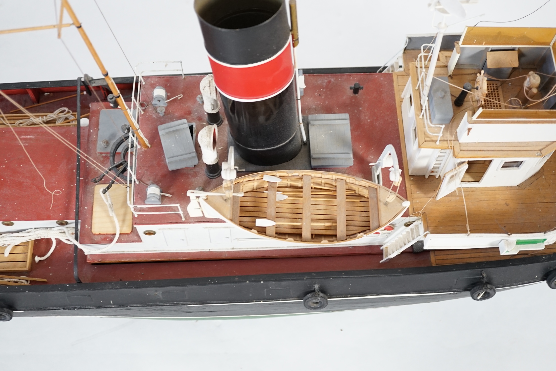 A kit built Maxwell Hemmens pond yacht style model of a 1930s Thames Tug after the firm Watkin & - Image 3 of 7