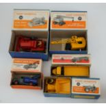 Five boxed Dinky Supertoys and Dinky Toys; a Breakdown Lorry (25x) dark grey with dark blue back,