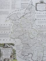 After Emanuel Bowen (1694-1767), hand coloured map of Buckinghamshire, printed for R Sayer, T Bowles