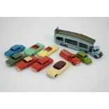 Twenty-seven Dinky Toys and French Dinky Toys, together with other diecast vehicles by Spot-On,