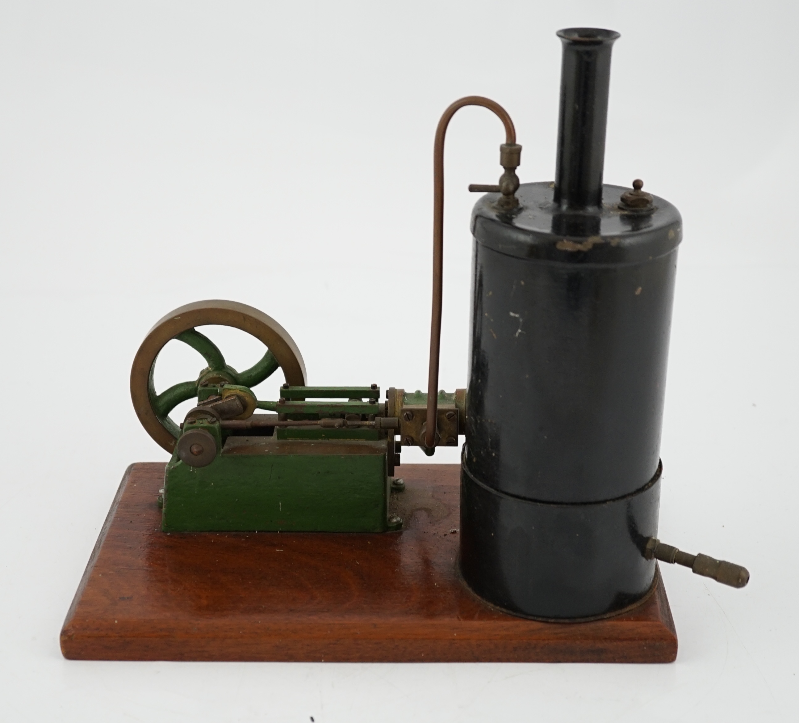 A Stuart Turner style stationary steam plant, with vertical boiler with fittings for a water sight - Image 4 of 5