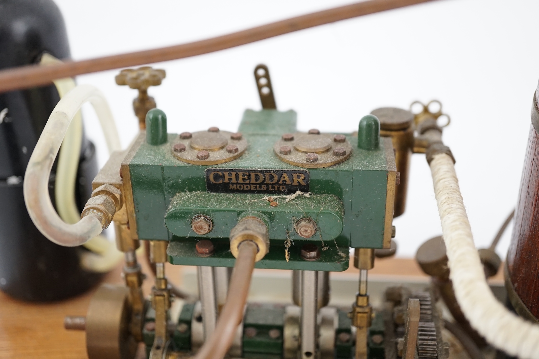 A Cheddar Models Ltd. Proteus steam plant, a gas fired vertical boiler two cylinder marine engine, - Image 7 of 8