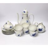 A Rosenthal blue and white coffee set