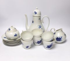 A Rosenthal blue and white coffee set