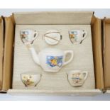 Six child’s tea sets, etc. including; a china Cinderella set comprising of teapot, six cups and