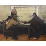 G. Beaumont, oil on canvas, Four figures in an interior, signed and dated 1891, 63 x 79cm