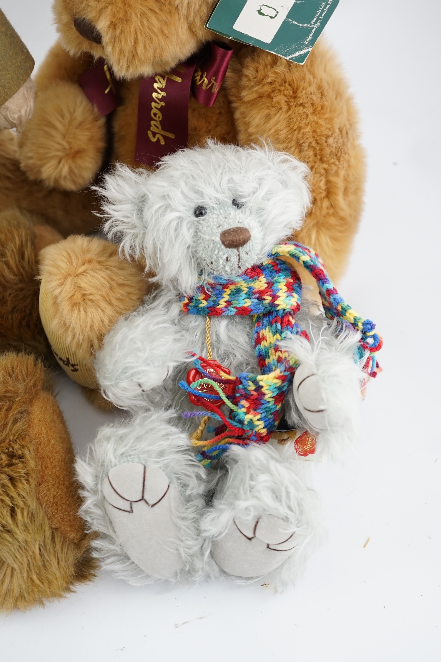 An early Paddington bear, a Harrods bear and a Steiff Super Molly Herman Teddy (4) - Image 3 of 6