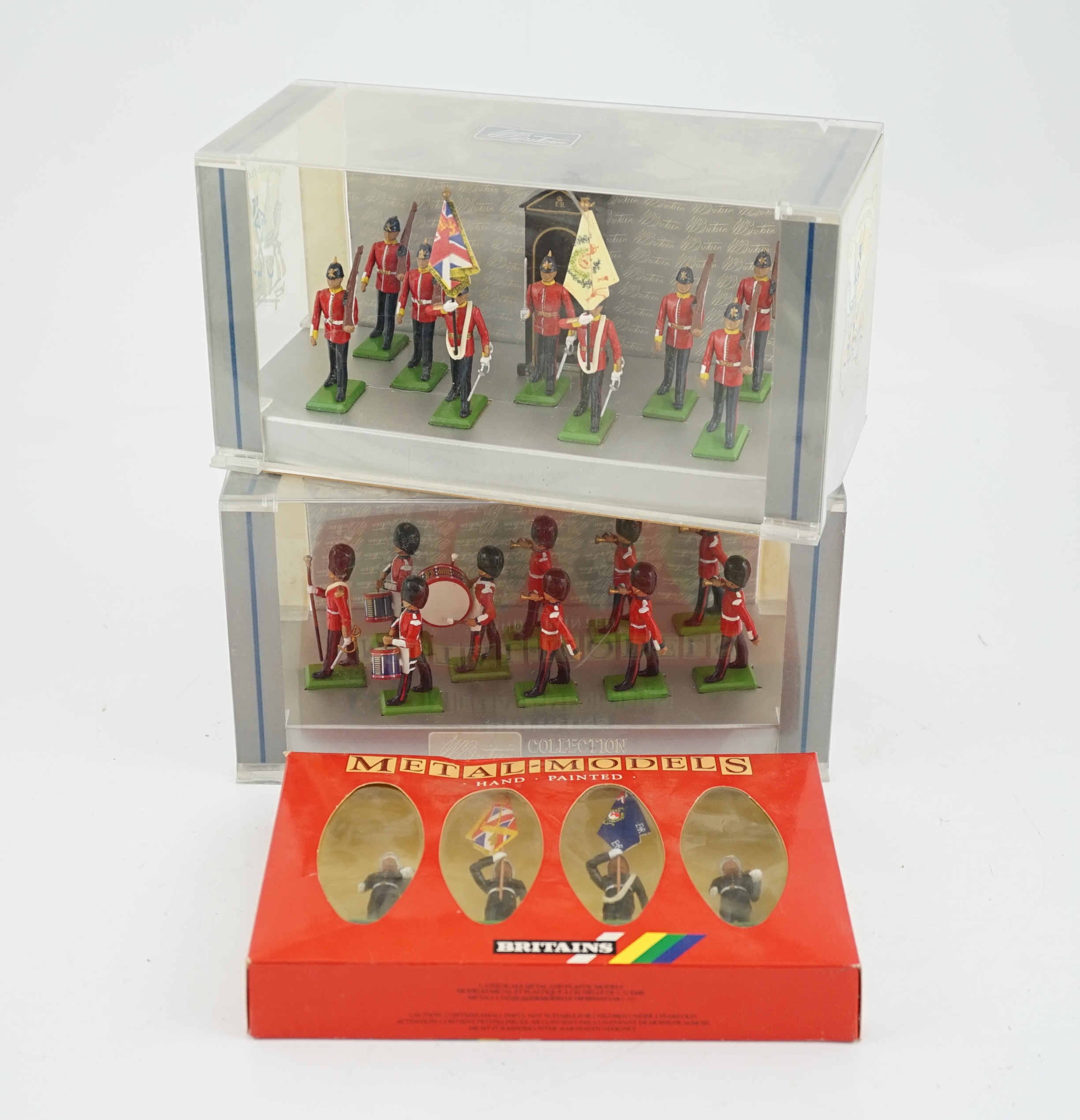 Twelve boxed 1980s and later Britains soldier sets including; two 21st Lancers (8807), U.S. Marine