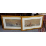 A. Clifford, pair of heightened watercolours, ‘Morning in the Shelt’ and ‘Off Dover - A Breezy Day