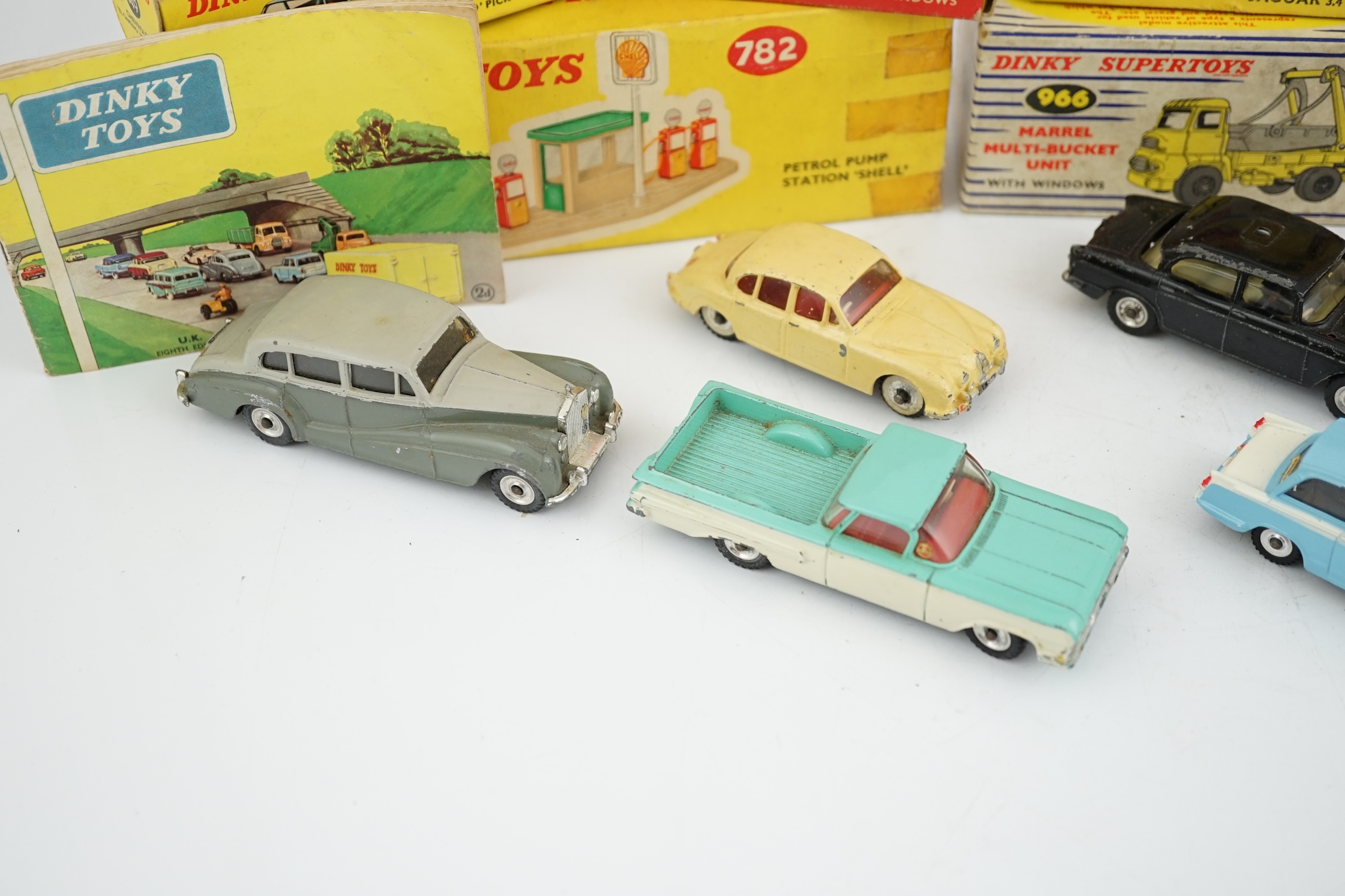 Eleven boxed Dinky Toys; a Triumph Herald (189), a Plymouth U.S.A. Taxi (265), a Chevrolet ‘El - Image 3 of 8