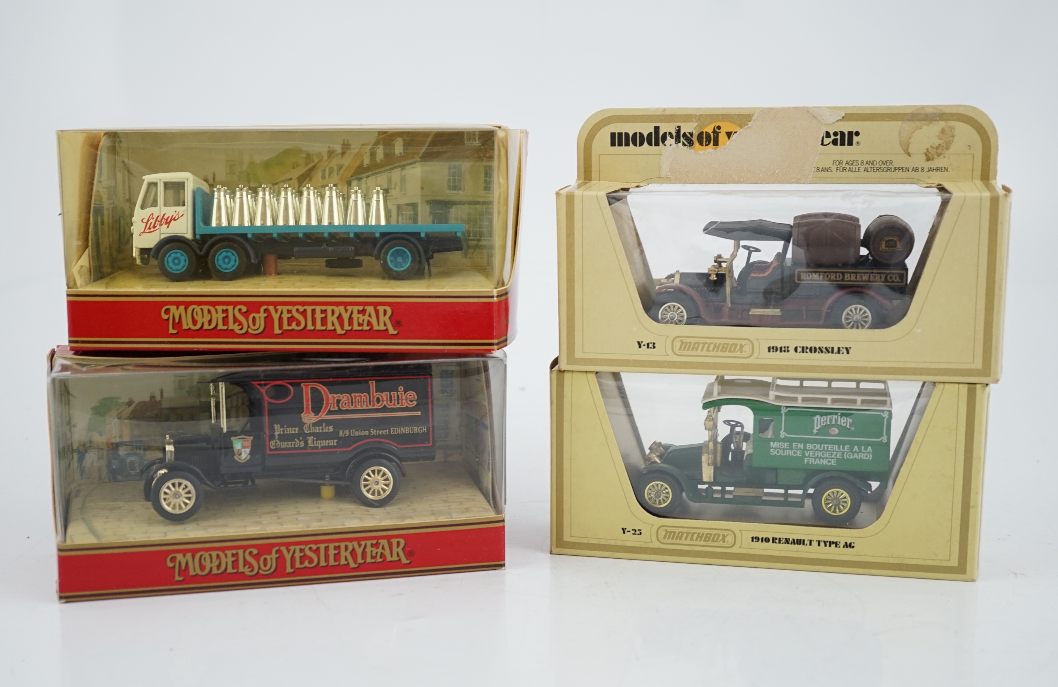 Sixty-six Matchbox Models of Yesteryear, in cream or maroon era boxes, including cars, commercial