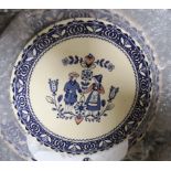 A Johnson Brothers Old Granite Hearts and flowers pattern table service including dinner plates,