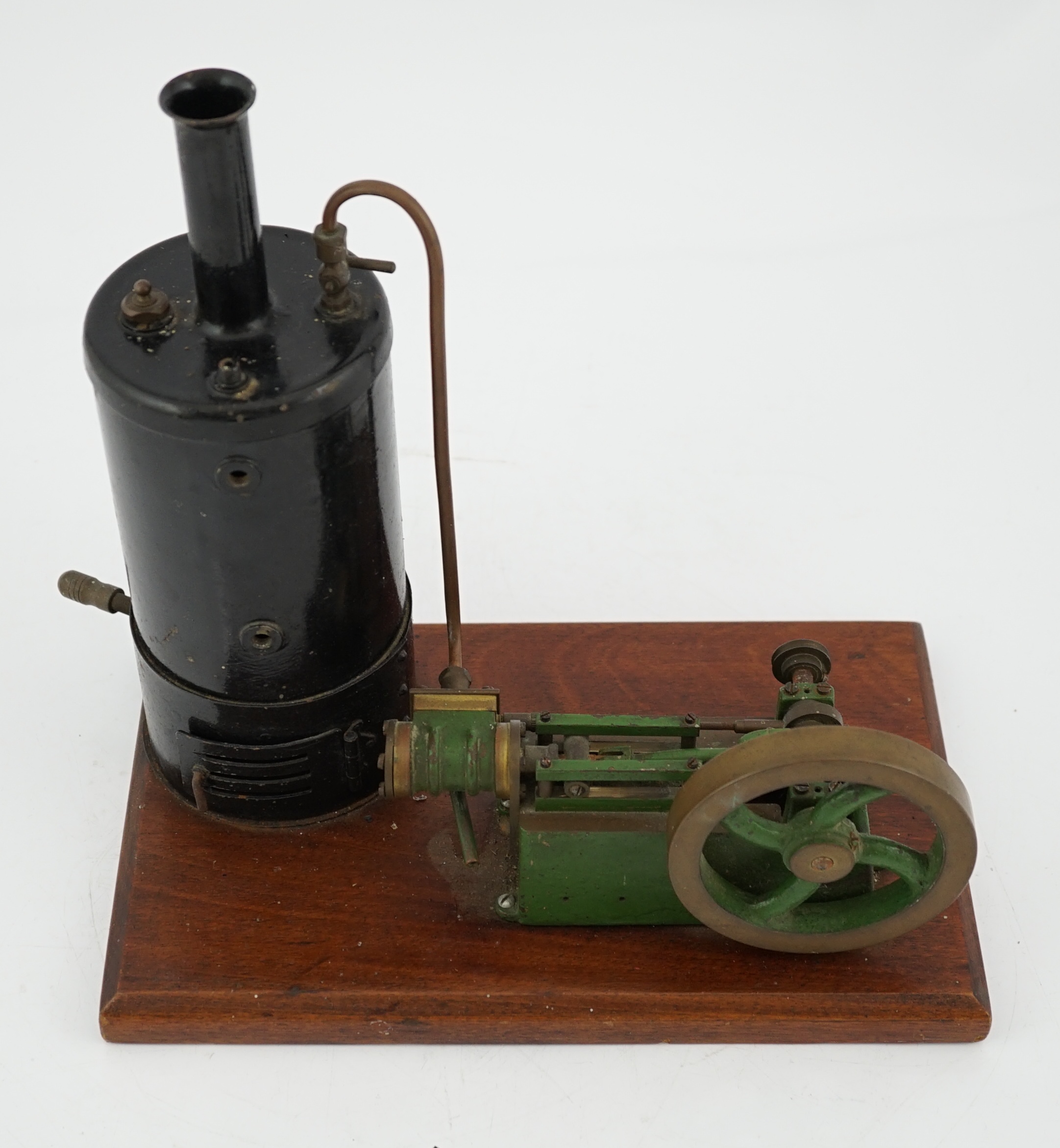 A Stuart Turner style stationary steam plant, with vertical boiler with fittings for a water sight - Image 2 of 5