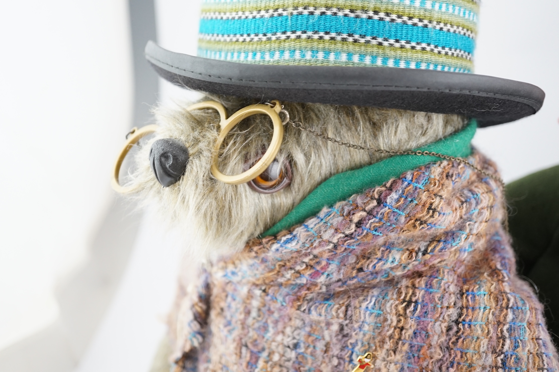 Aunt Lucy with glasses and label, in good condition, two Paddington bears, one with green jacket, - Image 3 of 8