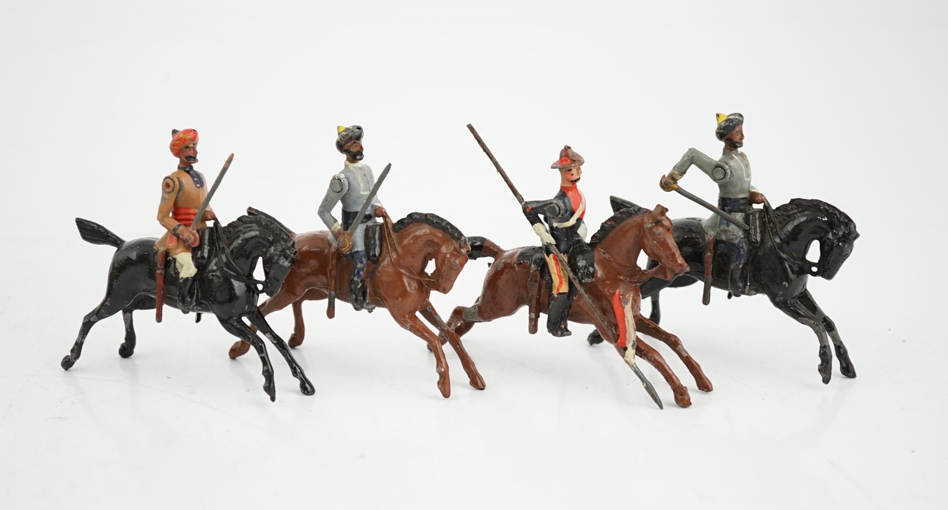 Seventeen early Britains cavalry soldiers, including Madras Cavalry (including the 1896 versions