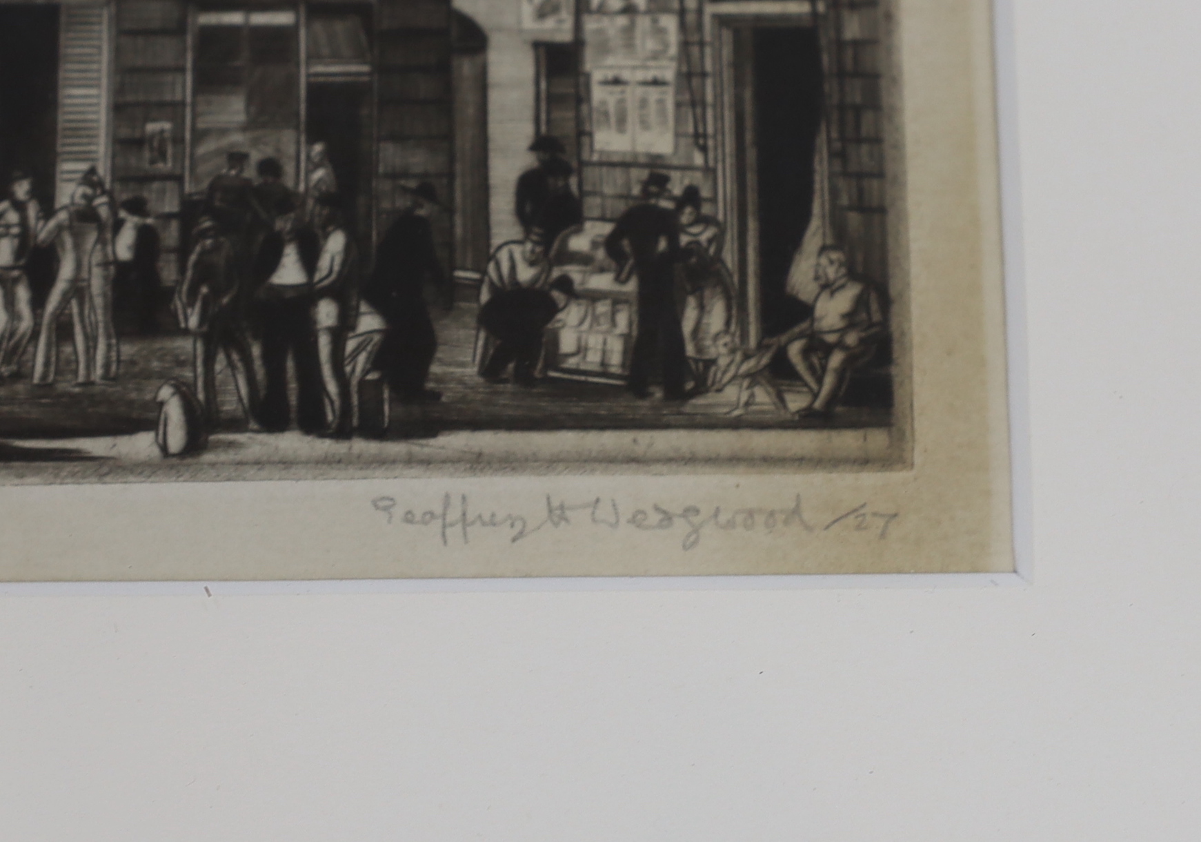 Geoffrey Heath Wedgwood (1900-1977), dry point etching, 'St. Peter’s, Genoa II', signed, inscribed - Image 3 of 3