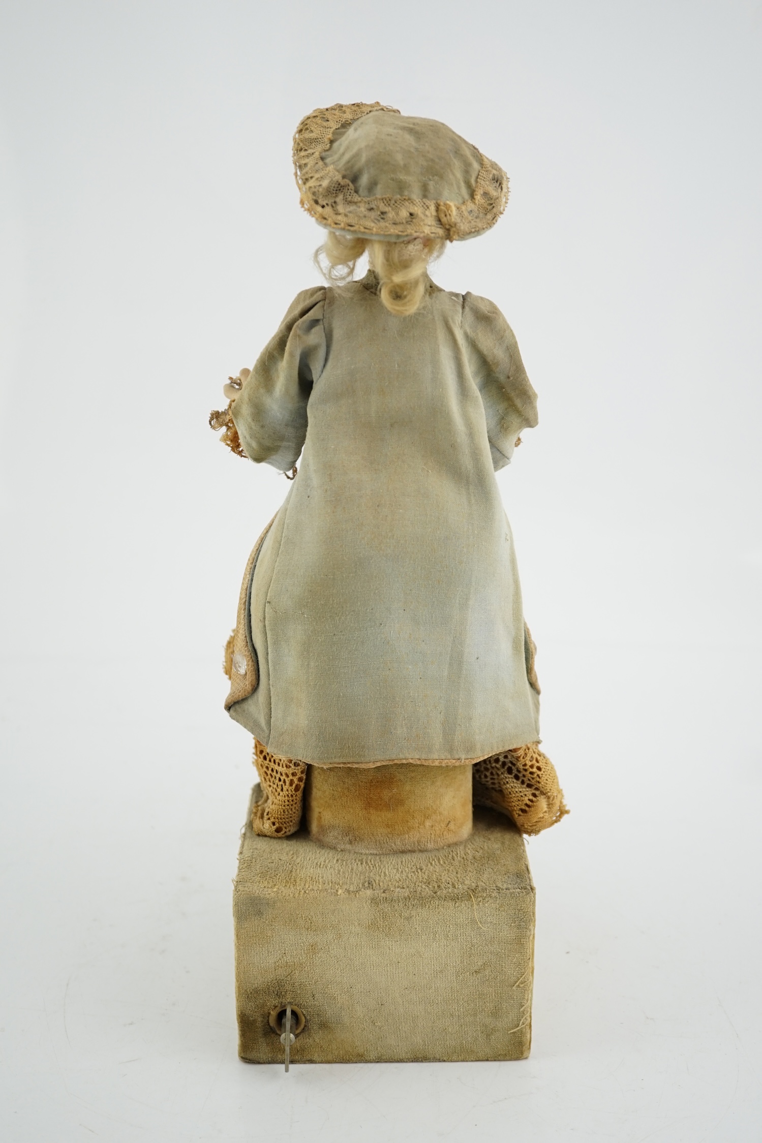 A German automaton of a flower seller, 39cm high - Image 4 of 6