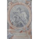 Italian Old Master, pencil and sanguine chalk, St Aloysius Gonzaga, indistinct ink inscription