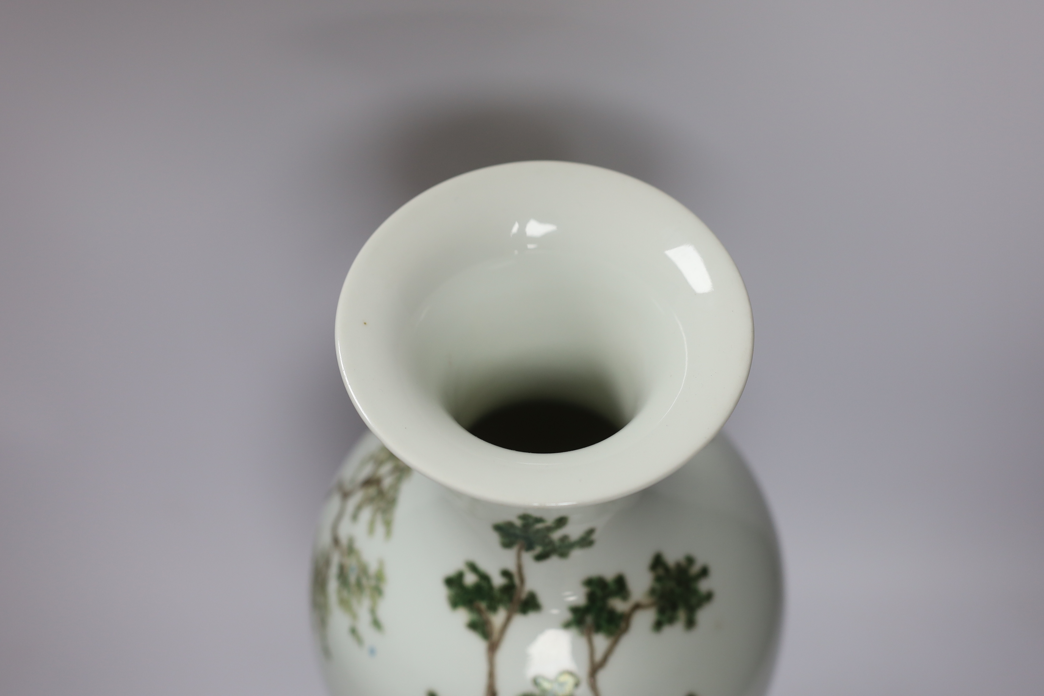 A Chinese European subject famille rose vase, with stand, 45cm high including stand - Image 4 of 5