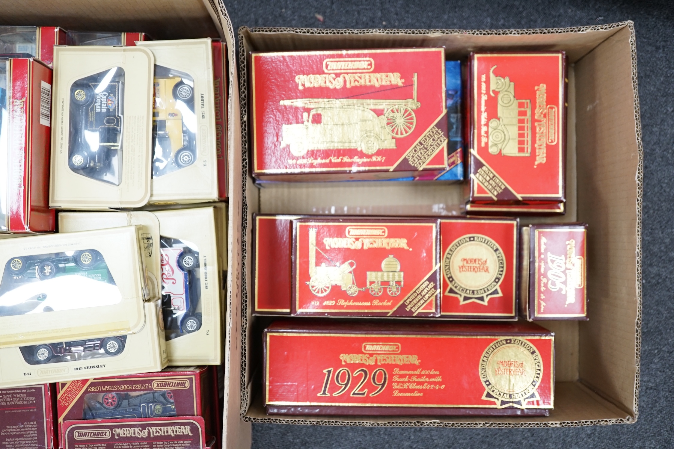 Sixty-six Matchbox Models of Yesteryear, in cream or maroon era boxes, including cars, commercial - Image 9 of 12