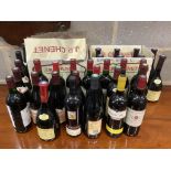 Thirty seven bottles of assorted red wine to include Hardys, Croix St Michel and Chenet