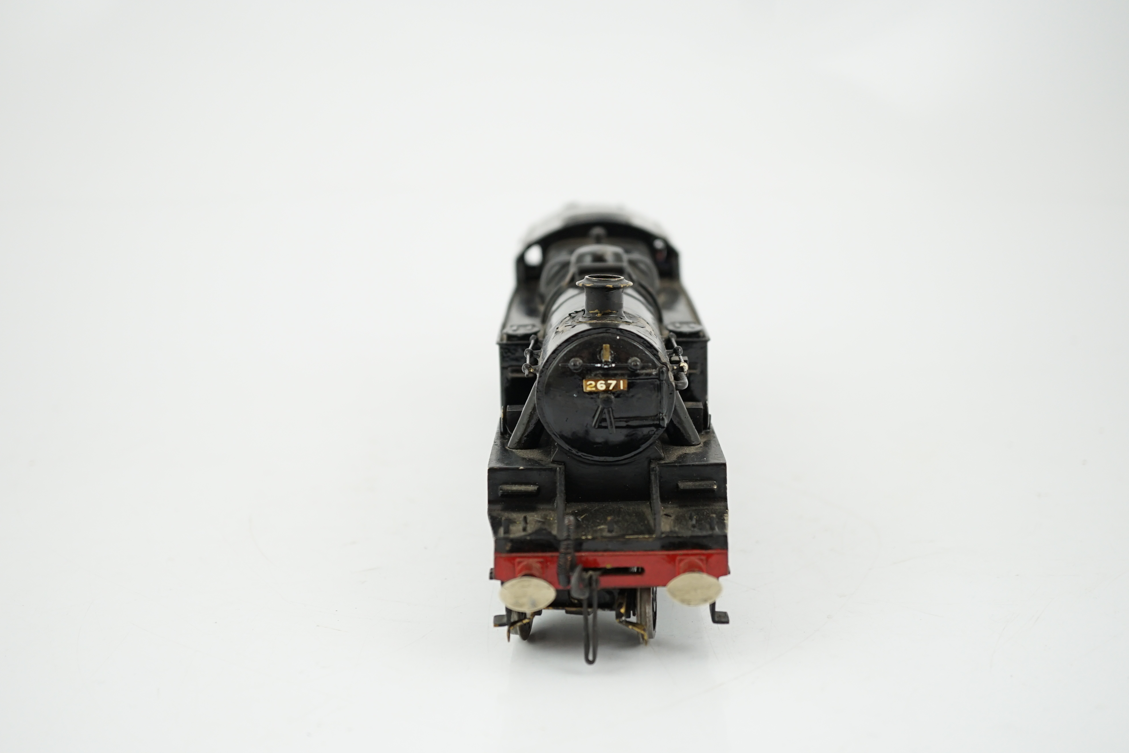 A brass kit-built LMS 2-6-4T Stanier Tank locomotive, 2671, for 2-rail running, in unlined black - Image 3 of 4