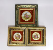 Three framed Limoges porcelain plaques