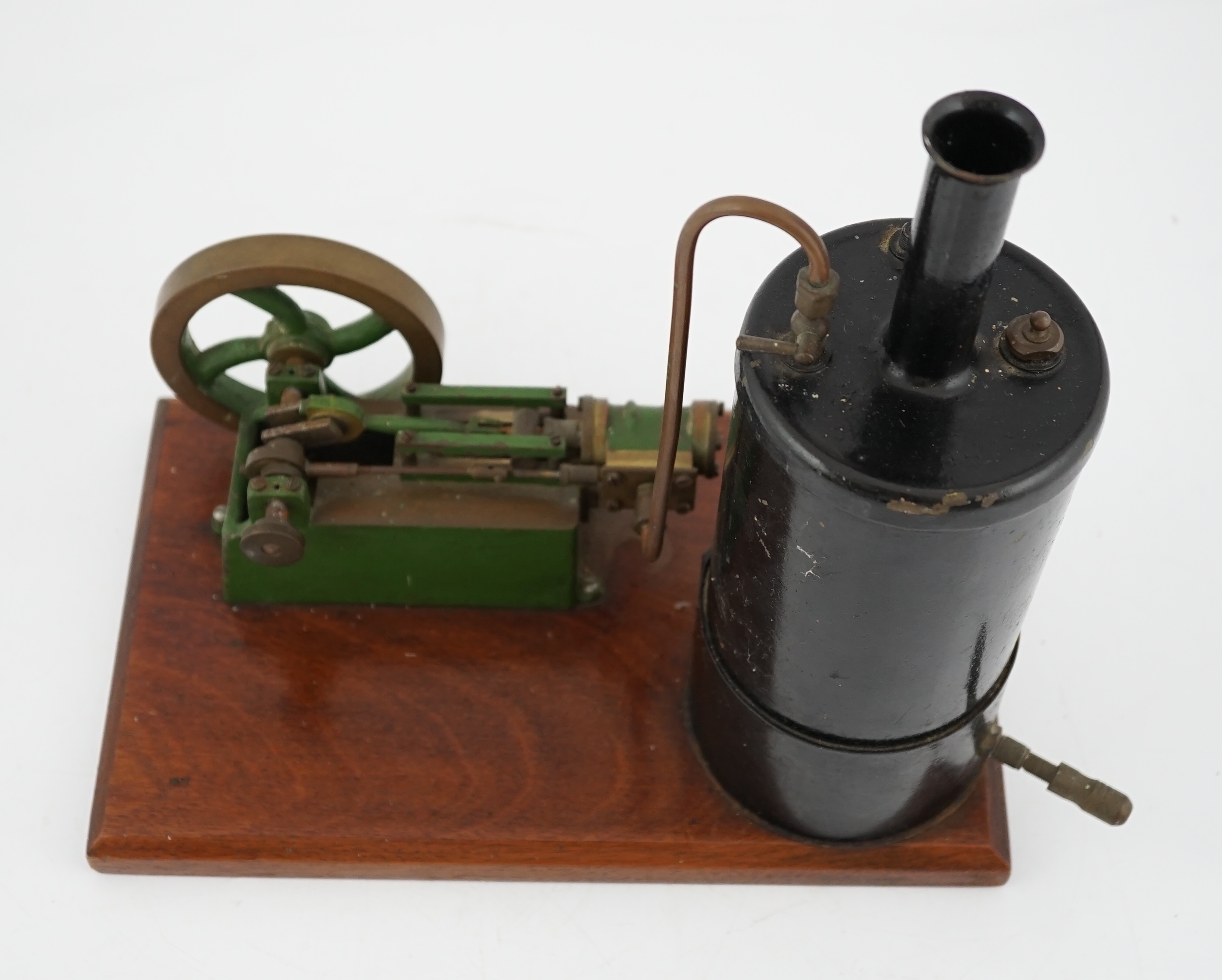 A Stuart Turner style stationary steam plant, with vertical boiler with fittings for a water sight - Image 5 of 5