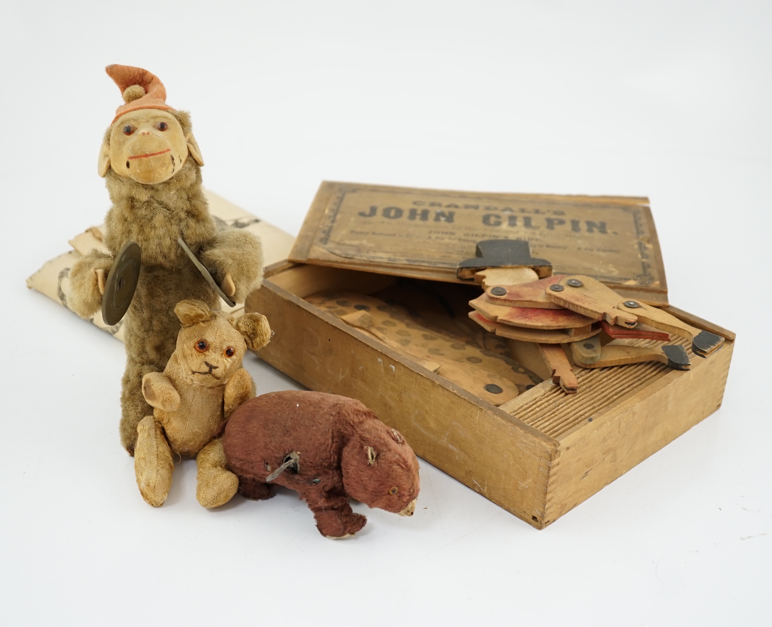 Grandall’s John Gilphin’s toy c.1876, with paperwork and original box, horse and rider and three