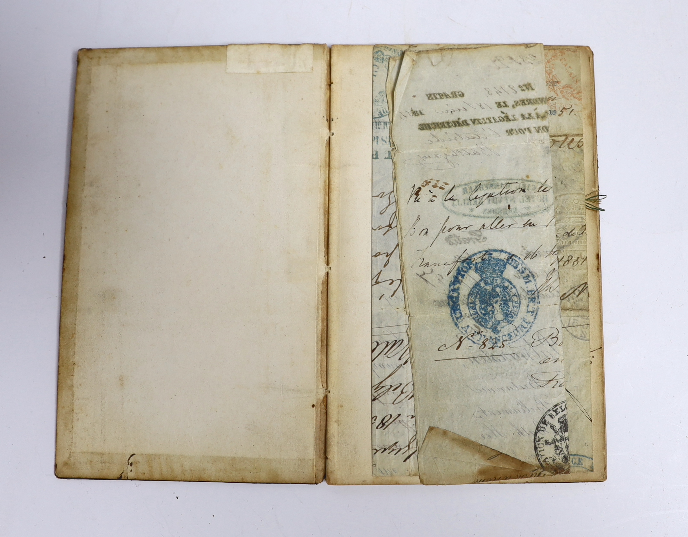 A 19th century German leather bound passport - Bild 2 aus 3