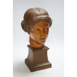 A Goldscheider terracotta bust of the Venus de Milo, 29cm high