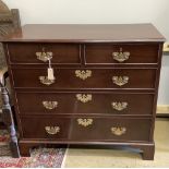 A George III mahogany five drawer chest, width 98cm, depth 49cm, height 88cm
