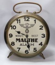 A World's best Mauthe alarm clock, now electric, 59cm high