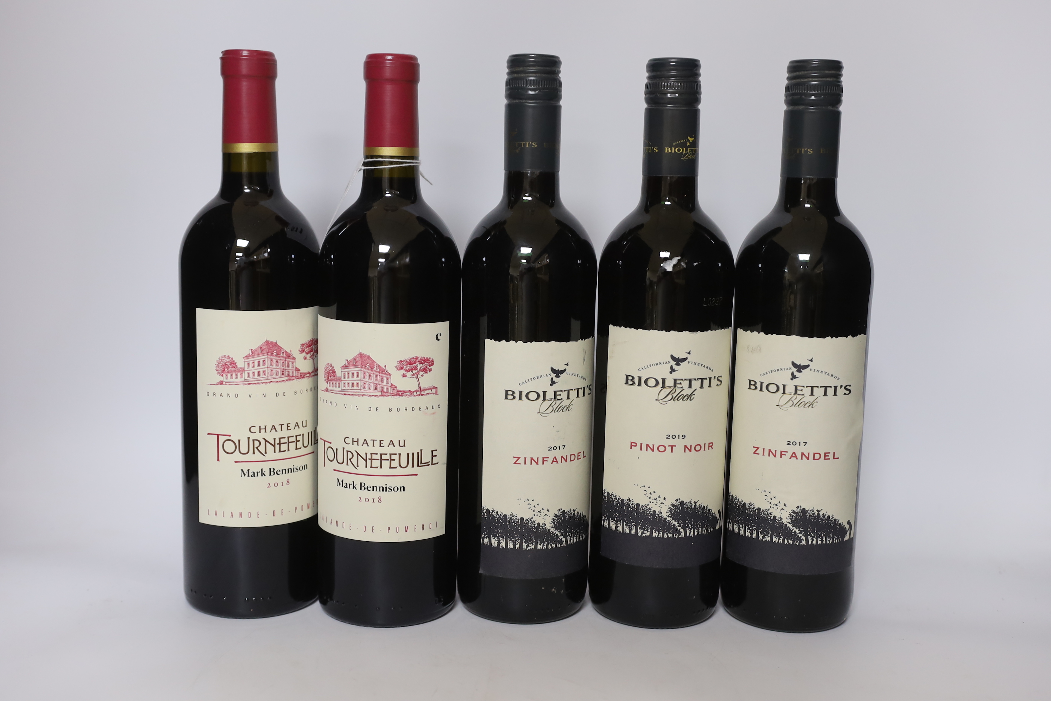 Six bottles of Bioletti’s Block Zinfandel 2017 and six bottles of Chateau Tournefeuille 2018 - Image 2 of 2