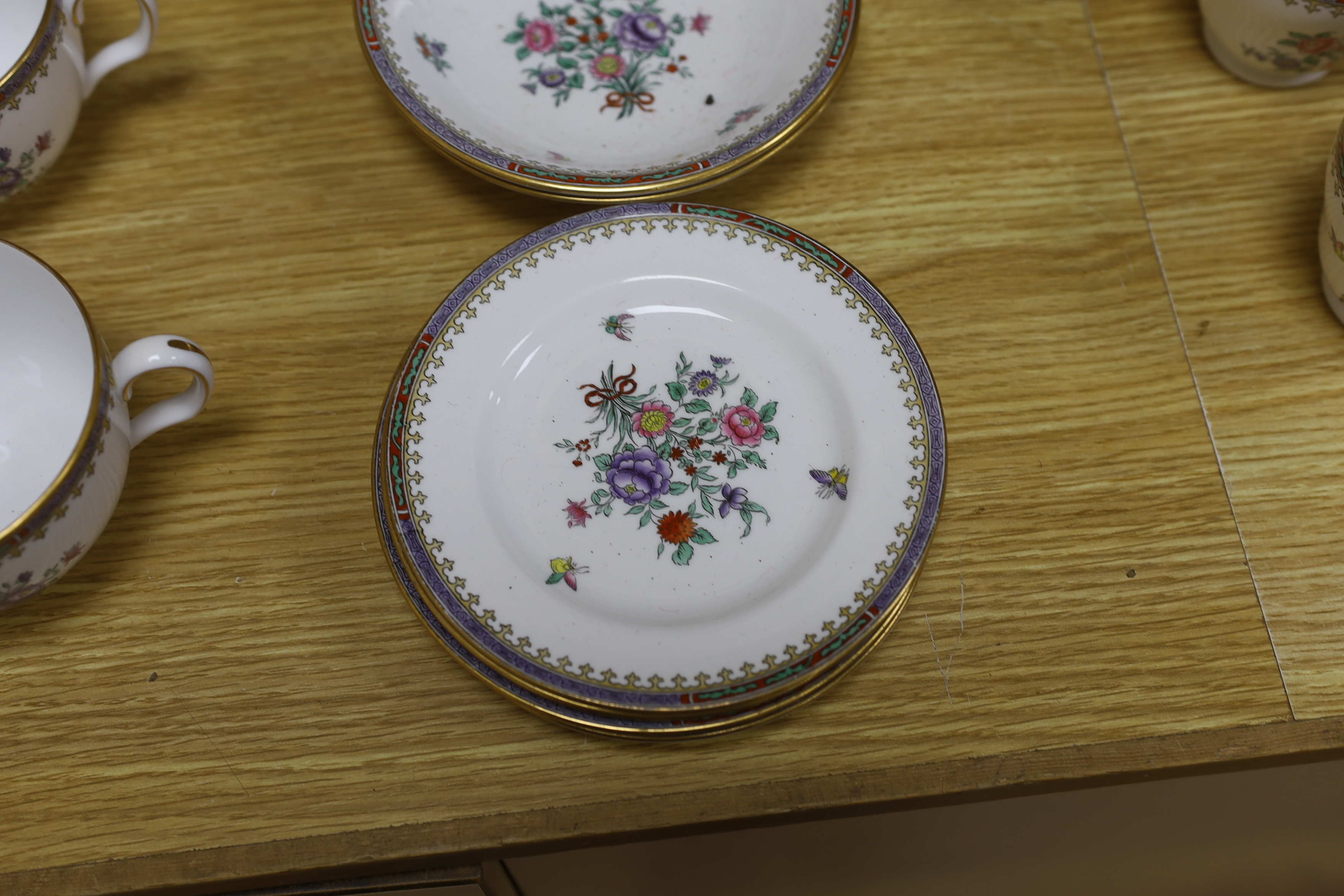 A T. Goode & Co. Spode floral painted service - Image 3 of 7