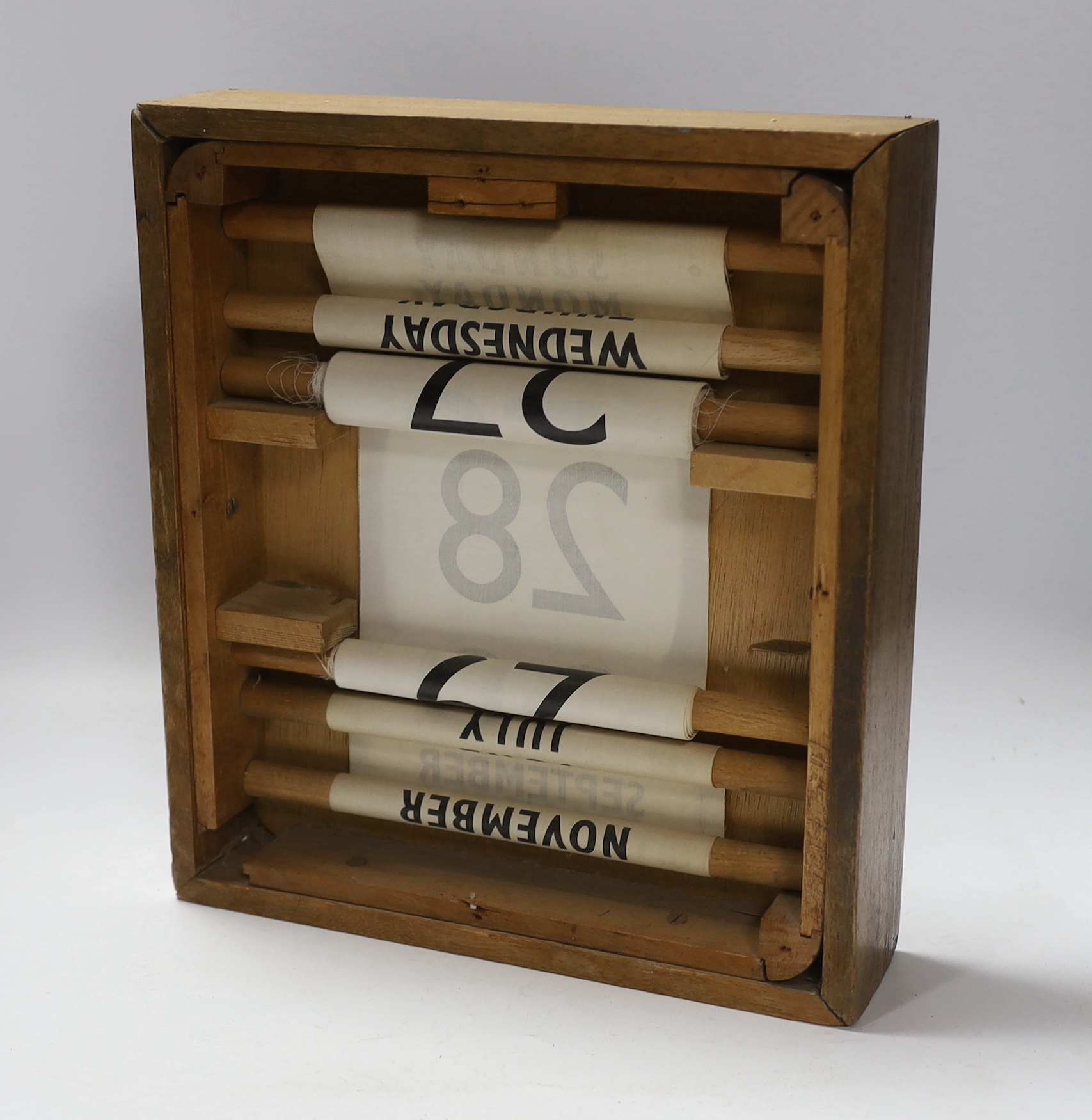 A 20th century wall hanging calendar, 33cm high - Image 2 of 2