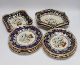 An Edwardian Mason's ironstone dessert service