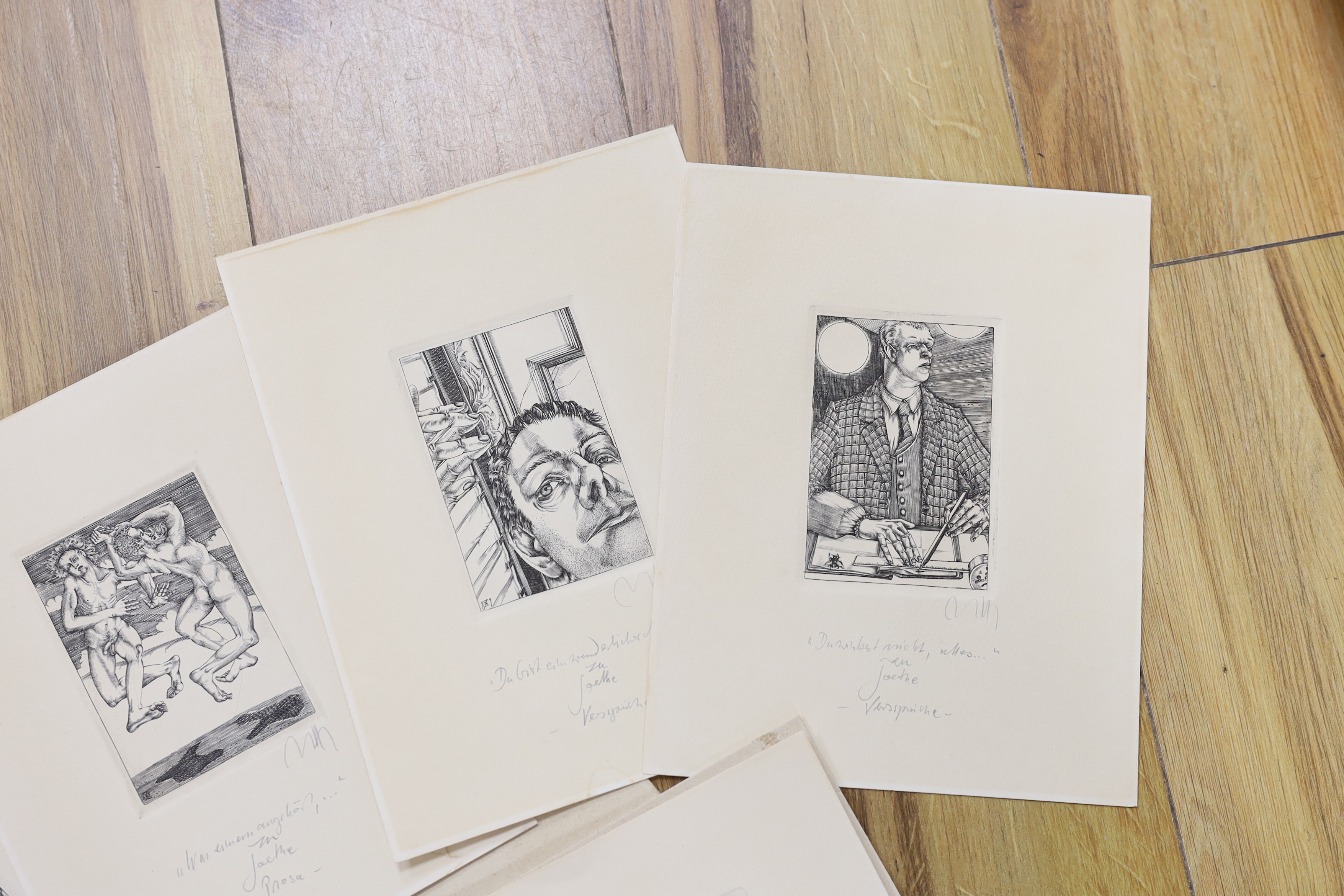 Baldwin Zettl (b.1943), five German Expressionist etchings, each signed and inscribed in pencil - Image 4 of 4