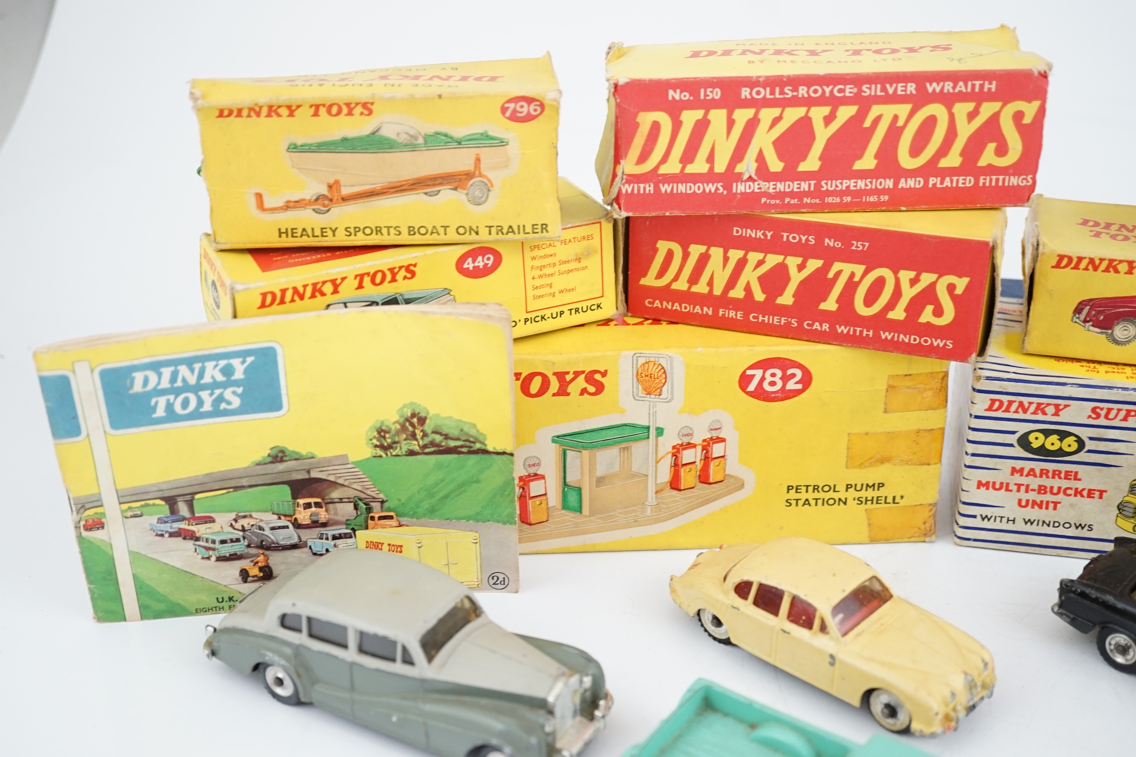 Eleven boxed Dinky Toys; a Triumph Herald (189), a Plymouth U.S.A. Taxi (265), a Chevrolet ‘El - Image 8 of 8