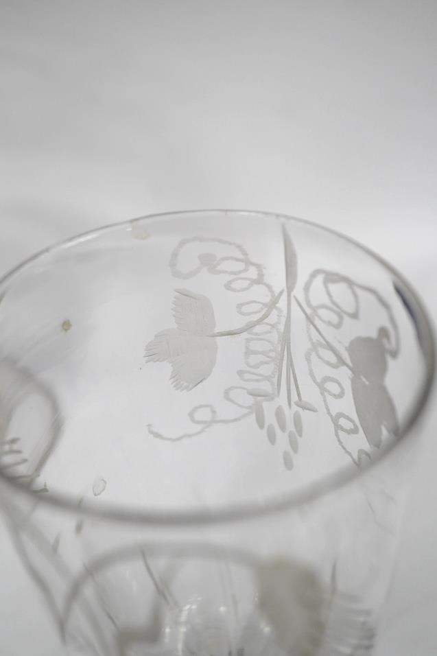 A diamond point engraved commemorative goblet, with the design of the Royal coat of arms, Prince - Image 2 of 20