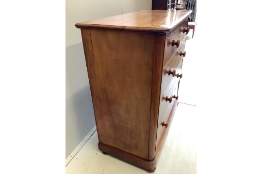 A Victorian mahogany chest of five drawers, width 111cm. depth 55cm, height 113cm. Condition - - Image 4 of 5