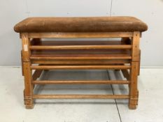 A vintage 'Hunts' gymnasium vaulting horse, length 137cm, height 91cm. Condition - fair wear and