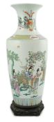 A good Chinese famille rose ‘Four Beauties’ baluster vase, late 19th century, finely painted with