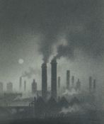 § § Trevor Grimshaw (English, 1947-2001) Factory chimneysgraphite on papersigned16 x 13.5cm Very